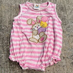 Striped Pink Bunny Bodysuit